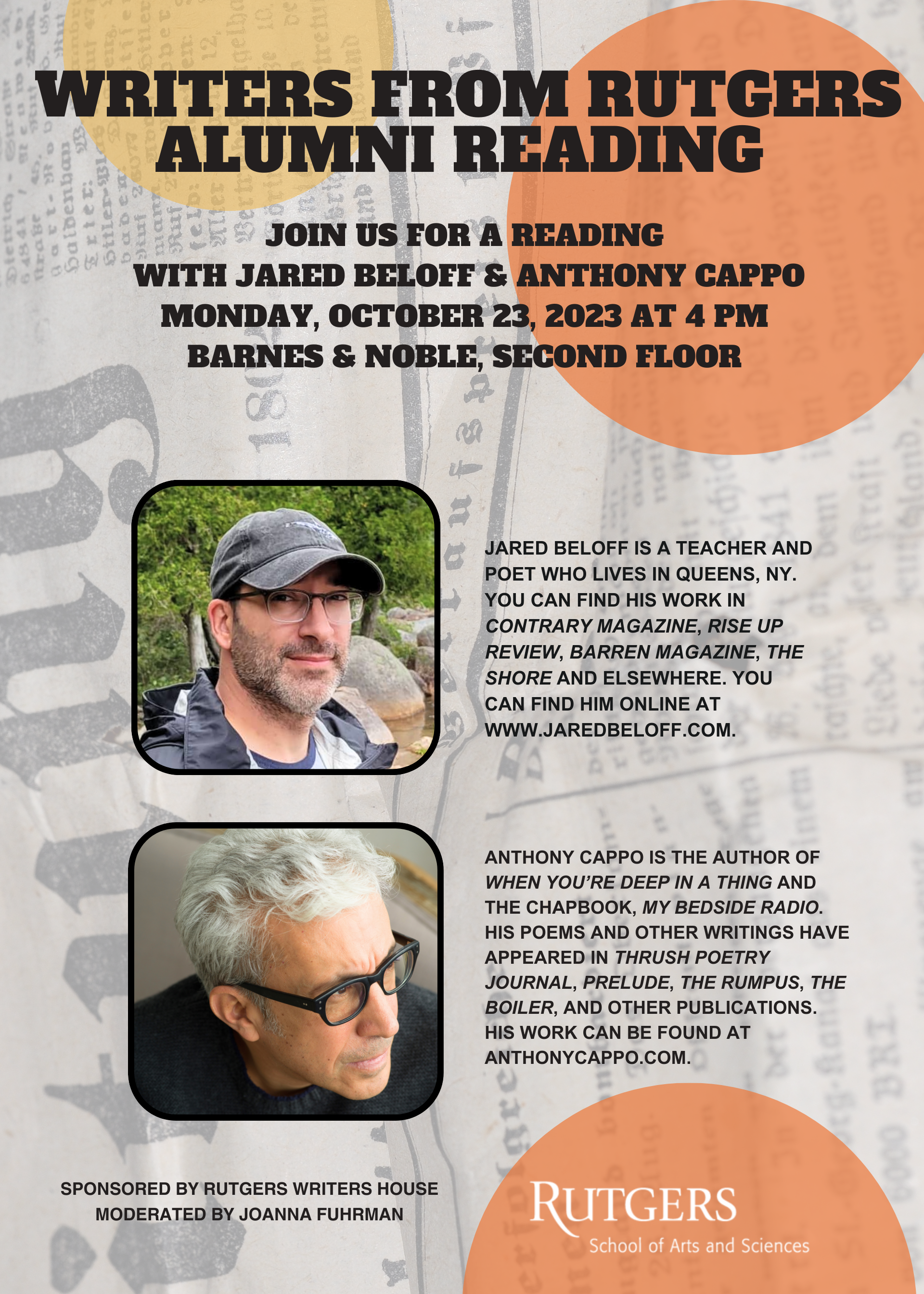 Image - Writers From Rutgers featuring Jared Beloff and Anthony Cappo
