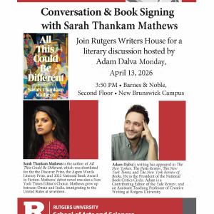 Author Talk with Novelist Sarah Thankam Mathews Hosted by Adam Dalva